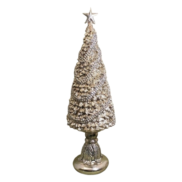 Vintage "Seasons of Glory" 14" Jewel Glimmer Christmas Tree by Cracker Barrel - Picture 2 of 7
